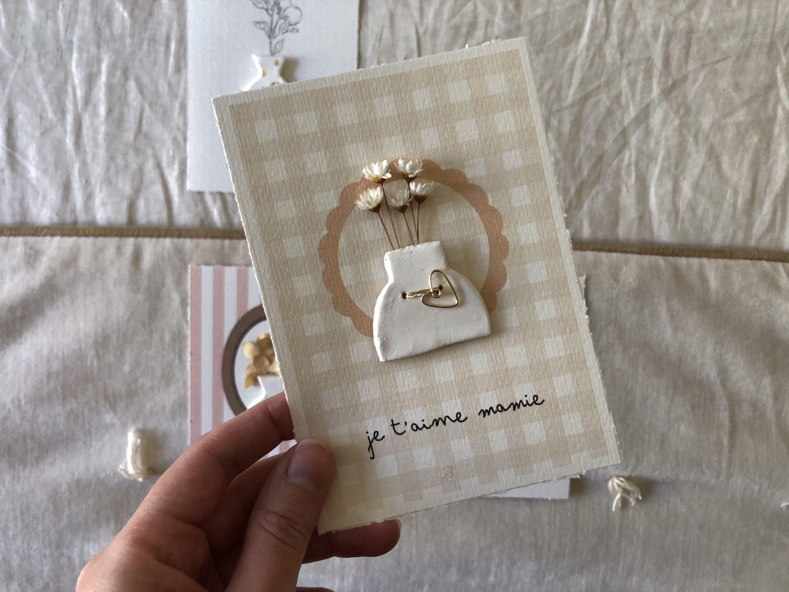 Je t aime mamie-cadre festons