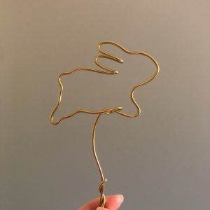 Cake topper lapin couché