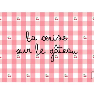 Carte "la cerise sur le gâteau"