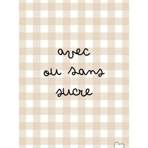 Carte "avec ou sans sucre"
